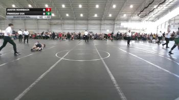 144 lbs Quarterfinal - Finnegan Cox, Delaware Hayes vs Austin Rohrbach, Hilliard Bradley