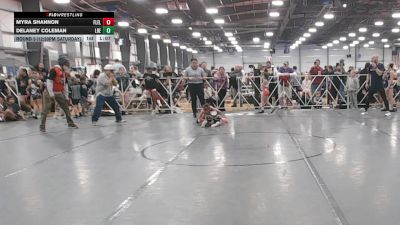 60 lbs Round 3 (12:30pm Saturday) - Delaney Coleman, Lady Reapers vs Myra Shannon, Florida Elite