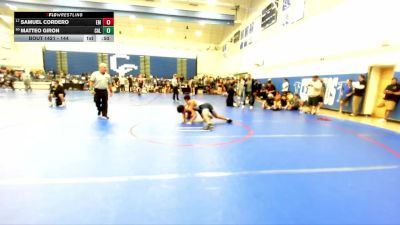 144 lbs Cons. Round 2 - Matteo Giron, Church Boyz Wrestling Club vs Samuel Cordero, El Modena