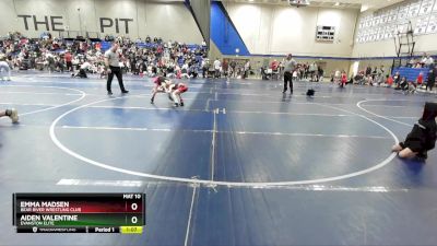 60 lbs Semifinal - Emma Madsen, Bear River Wrestling Club vs Aiden Valentine, Evanston Elite