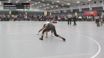 120 lbs Quarters - Giovani Suarez, Esperanza HS vs Aaron Gonzalez, Arete Wrestling Academy