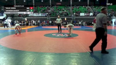 6A 132 lbs Semifinal - Isaac Jones, Gardendale Hs vs Jackson Schutt, Hartselle