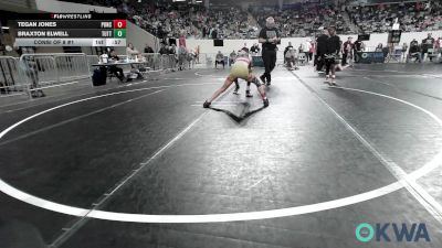 80 lbs Consi Of 8 #1 - Tegan Jones, Ponca City Wildcat Wrestling vs Braxton Elwell, Tuttle Wrestling