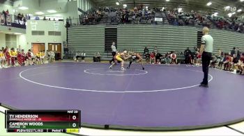 132 lbs Quarterfinals (8 Team) - Ayden Campbell, Portage vs Caleb Schaefer, Evansville Mater Dei