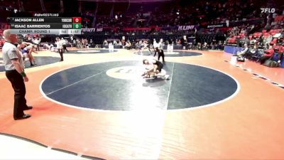 2A 190 lbs Champ. Round 1 - Jackson Allen, Yorkville (Y. Christian) vs Isaac Barrientos, Elmhurst (IC Catholic)