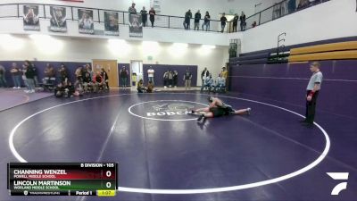 105 lbs Cons. Semi - Channing Wenzel, Powell Middle School vs Lincoln Martinson, Worland Middle School