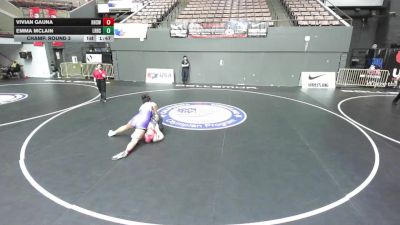 170 lbs Champ. Round 3 - Emma McLain, Liberty Ranch High School Wrestling vs Vivian Gauna, Righetti High School Wrestling