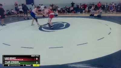 250 lbs 3rd Place Match - Liam Brady, Strong Rock Wrestling Club vs Tyler Stinson, Spartan Wrestling Club