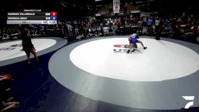 125 lbs Hannah Villareale, BAWA-Bay Area Wrestling Association vs Patricia Bray, SJWA - San Joaquin Wrestling Association
