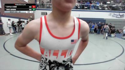 85 lbs 3rd Place Match - Coyle Cobb, Homedale Wrestling Club vs Boe Grimm, Blackfoot Wrestling Club