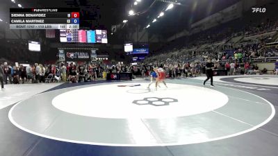 110 lbs Cons. Rd Of 64 - Sienna Benavidez, ID vs Camila Martinez, KS