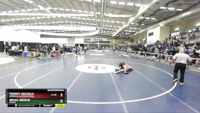 157 lbs Quarterfinal - Tommy Nichols, American International vs Brian Bienus, Ithaca