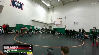 157 lbs Hunter Velarde, Lander vs Sergio Cardenas, Worland High School