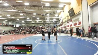 190 lbs Cons. Round 5 - Ryan Wooten, Desert Ridge High School vs Matthew Gordley, Barry Goldwater High School