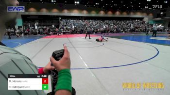 70 lbs Consi Of 16 #2 - Matthew Moreno, Hawkeye WC vs Phinex Rodriguez, Warriors Of Christ Wrestling