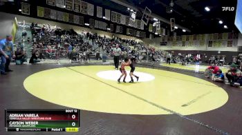 53 lbs Quarterfinal - Adrian Varela, Temecula Valley Wrestling Club vs Cayson Weber, Peterson Grapplers