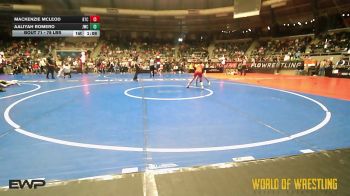 78 lbs Round Of 16 - Mackenzie McLeod, Bison Takedown Club vs Aaliyah Romero, Juggernaut Wrestling Club