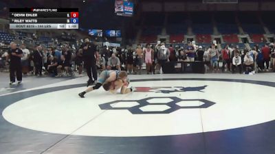 144 lbs Cons. Sub-rd Of 16 - Devin Ehler, Illinois vs Riley Watts, Iowa