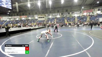 140 lbs 3rd Place - Noah Weber, Hayden vs Daxton Abernathy, Burlington