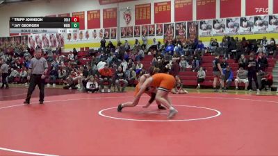 190 lbs Cons. Round 3 - Tripp Johnson, Solon vs Jay Georgen, West Delaware, Manchester