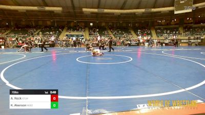 70 lbs Consi Of 8 #1 - Apollo Rock, Stl Warriors vs Korbin Akerson, Nebraska Boyz