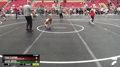 95 lbs 3rd Place Match - Gavin Simon, Holcomb Kids Wrestling vs Cole Flower, Plainville Kids Wrestling Club