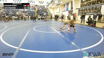 52 lbs Round Of 16 - Theodore Mosby, Wyandotte Youth Wrestling vs Lane Pankaskie, Claremore Wrestling Club