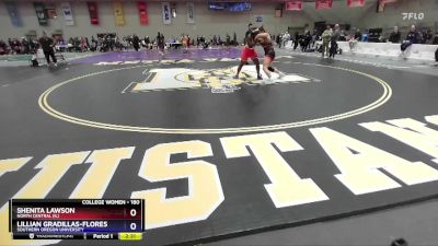 180 lbs Champ. Round 2 - Shenita Lawson, North Central (IL) vs Lillian Gradillas-Flores, Southern Oregon University