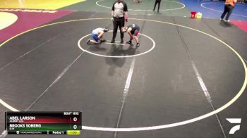 130 lbs Cons. Round 2 - Abel Larson, Albert Lea vs Brooks Soberg, K-M