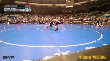 110 lbs Consi Of 16 #2 - Easton Harman, Oakdale vs Chance Morris, Cordoba Trained