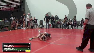 75 lbs Placement Matches (8 Team) - Mason Pitzen, Death Squad Wrest (IN) vs Javier Salas, Outlaws Xtreme