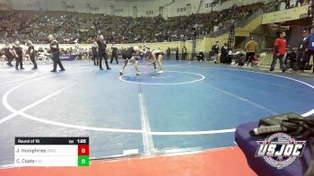 170 lbs Round Of 16 - John Humphries, Brazos Valley Wrestling Club vs Cash Coats, F-5 Grappling