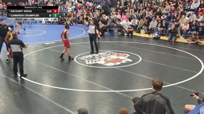 126 lbs Semifinal - Zachary Didas, Clarence vs Cameron Crumpler ...