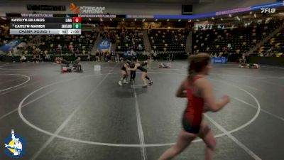 145 lbs Champ. Round 1 - Caitlyn Manier, Maple Park (Kaneland) vs Katelyn Billings, Linn-Mar