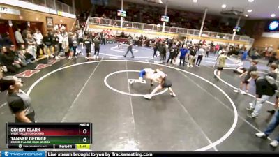 132 lbs Champ. Round 2 - Tanner George, Coeur D`Alene High School vs Cohen Clark, West Valley (Spokane)