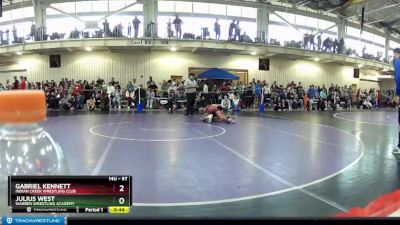 97 lbs Champ. Round 1 - Gabriel Kennett, Indian Creek Wrestling Club vs Julius West, Warren Wrestling Academy