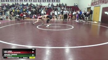 145 lbs Champ. Round 1 - Lily Heim, West Delaware, Manchester vs Kimora Owens, Williamsburg