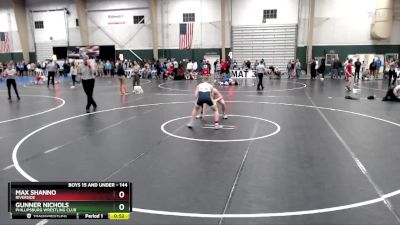 144 lbs Cons. Round 3 - Max Shanno, Riverside vs Gunner Nichols, Phillipsburg Wrestling Club