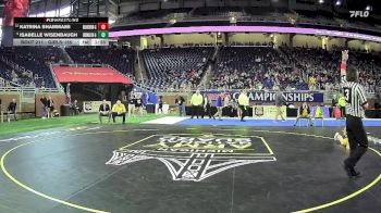 Girls-155 lbs Quarterfinal - Isabelle Wisenbaugh, Grand Haven Hs Girls vs Katrina Shammami, Shrine Catholic H.s. Girls