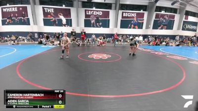 165 lbs Quarterfinal - Aiden Garcia, X-CLUSIVE Wrestling vs Cameron Hartenbach, Apex Grappling Academy