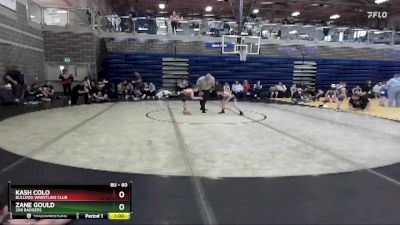 60 lbs Semifinal - Kash Colo, Bulldog Wrestling Club vs Zane Gould, 208 Badgers