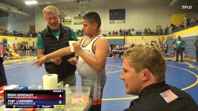 160 lbs Round 1 - Noah Gonzalez, Kanza FS/GR Wrestling Club vs Toby Lundgren, Colby Kids Wrestling Club