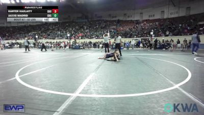 52 lbs Consi Of 8 #1 - Karter Kaulaity, Chickasha Wrestling vs Jaxxe Madrid, Chickasha Wrestling