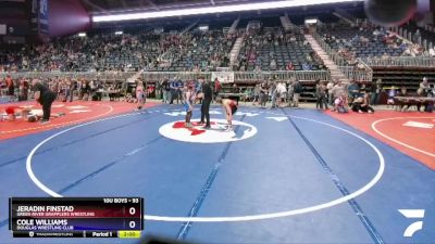 93 lbs Quarterfinal - Jeradin Finstad, Green River Grapplers Wrestling vs Cole Williams, Douglas Wrestling Club