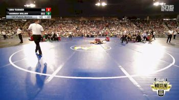 G5A-130 lbs 1st Place Match - Dru Turner, HINTON (Girls) vs Hannah Miller, BRIDGE CREEK (Girls)