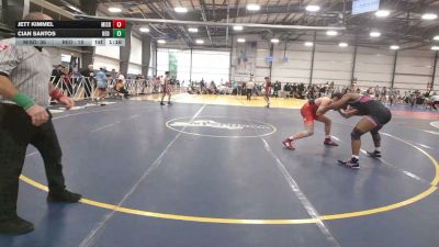 160 lbs Rr Rnd 2 - Jett Kimmel, Misdirection Mat Club - HSB vs Cian Santos, Red Zone - HSB