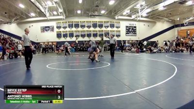 150 lbs 3rd Place Match - Bryce Estep, Fremont Ross vs Antonio Hobbs, Benedictine High School