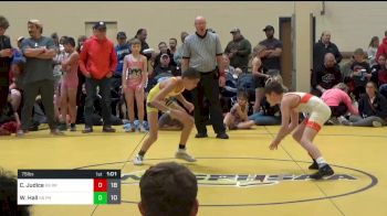 75 lbs Rr Rnd 2 - Caleb Judice, Ragin Raisins Niagara K-8 vs Walker Hall, Phoenix K-8