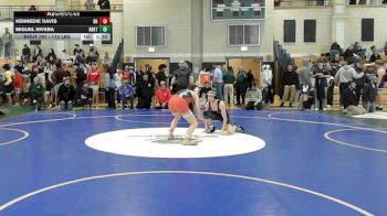 113 lbs 7th Place - Kennedie Davis, Bridgewater-Raynham vs Miguel Rivera, Brockton