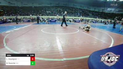 80 lbs Round Of 16 - Landon Goodgion, F-5 Grappling vs Bodie Swords, Cowboy Wrestling Club